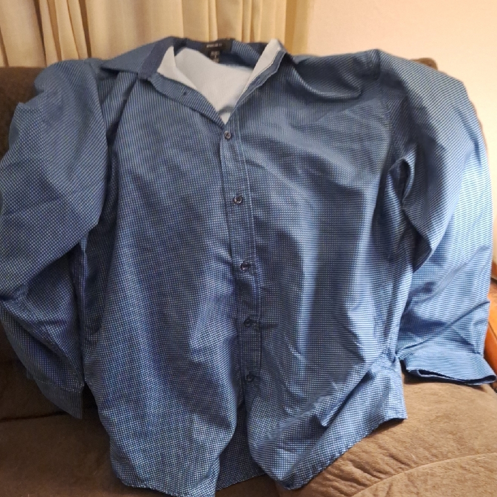 Classic Blue Checkered Men's Shirt